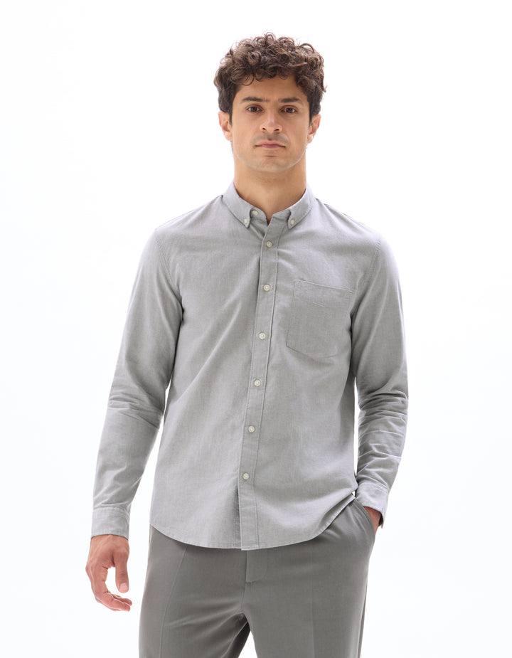 Regular cotton oxford shirt