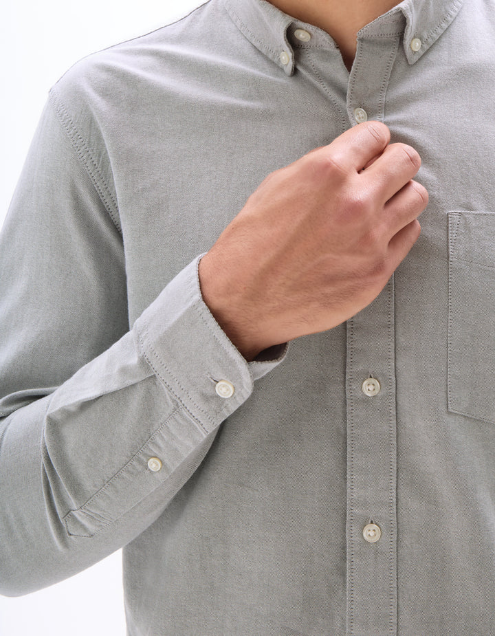 Regular cotton oxford shirt