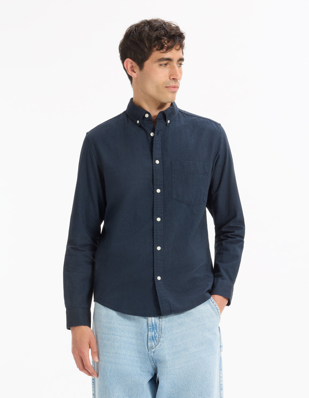 Regular cotton oxford shirt