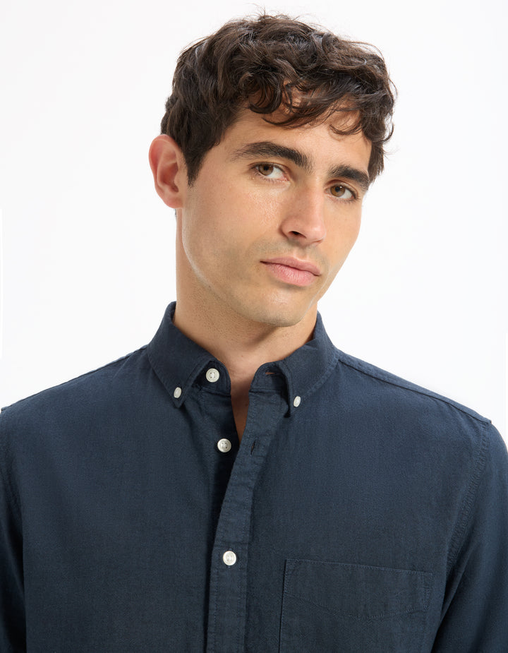 Regular cotton oxford shirt