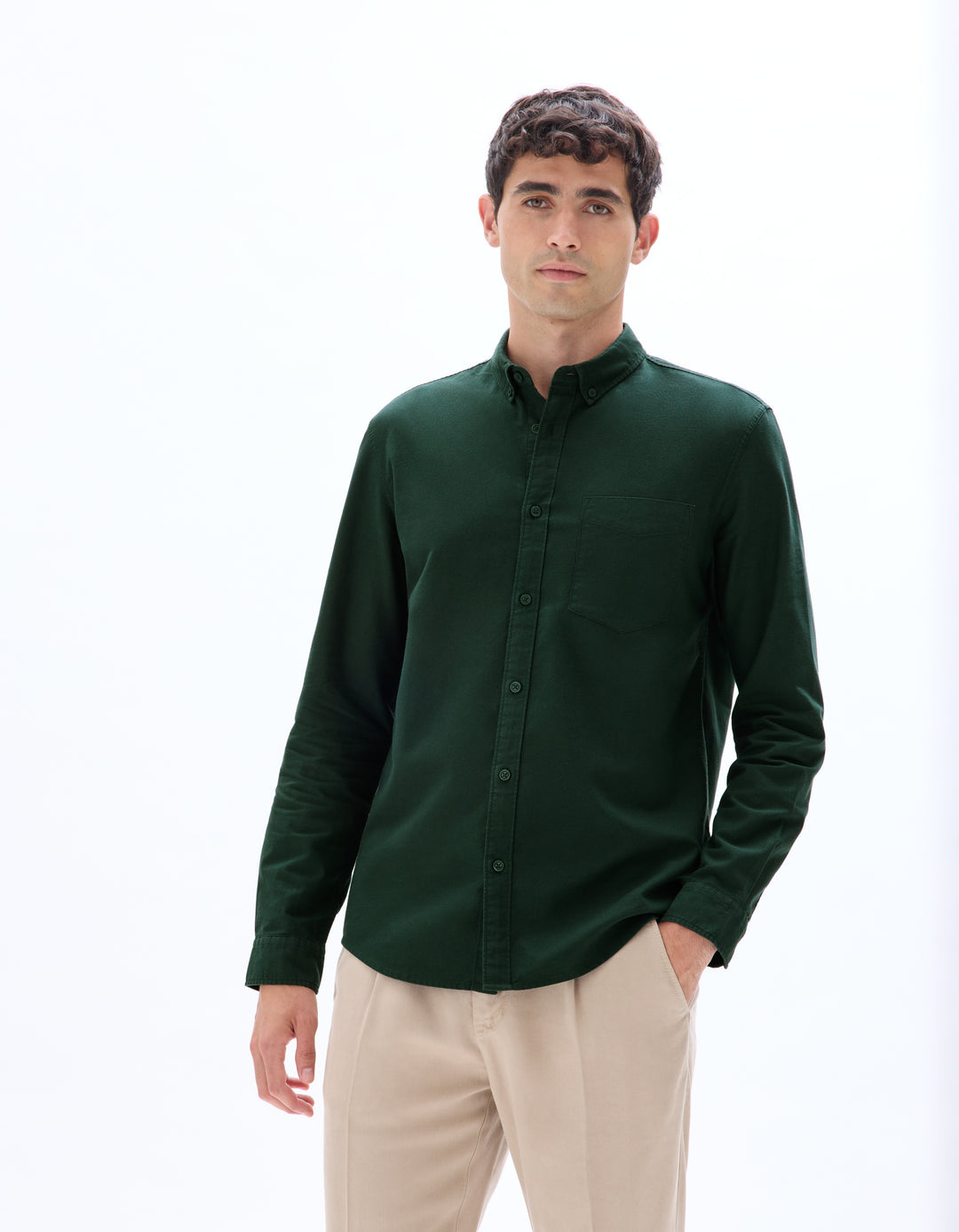 Regular cotton oxford shirt
