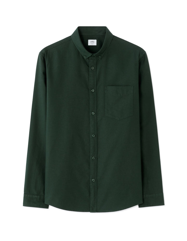 Regular cotton oxford shirt