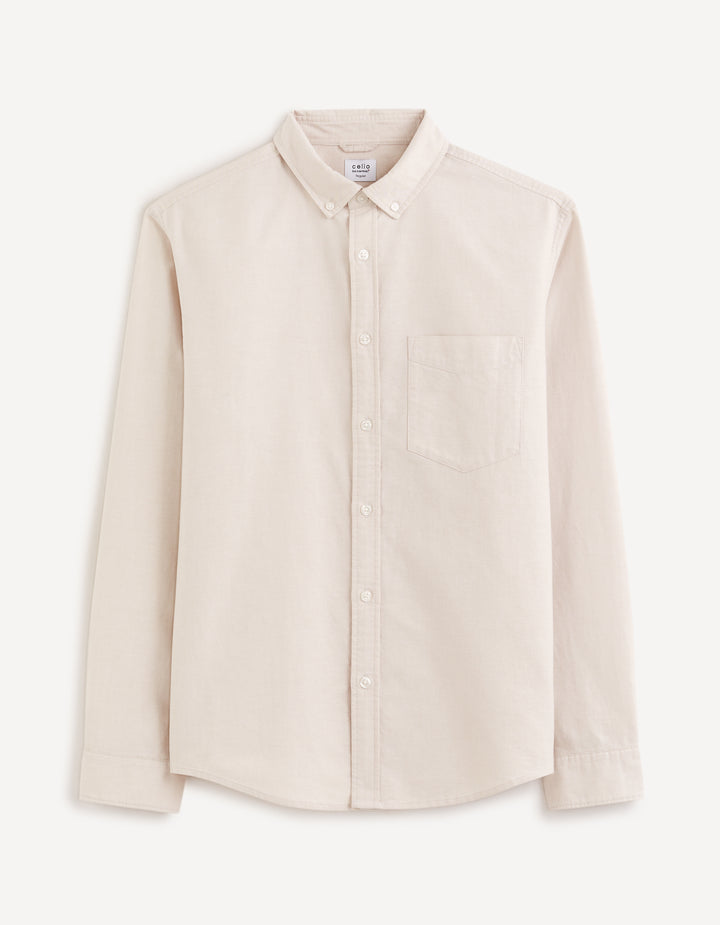 Regular cotton oxford shirt