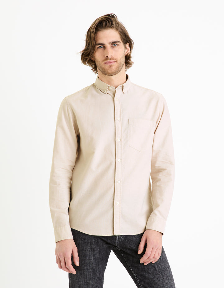 Regular cotton oxford shirt