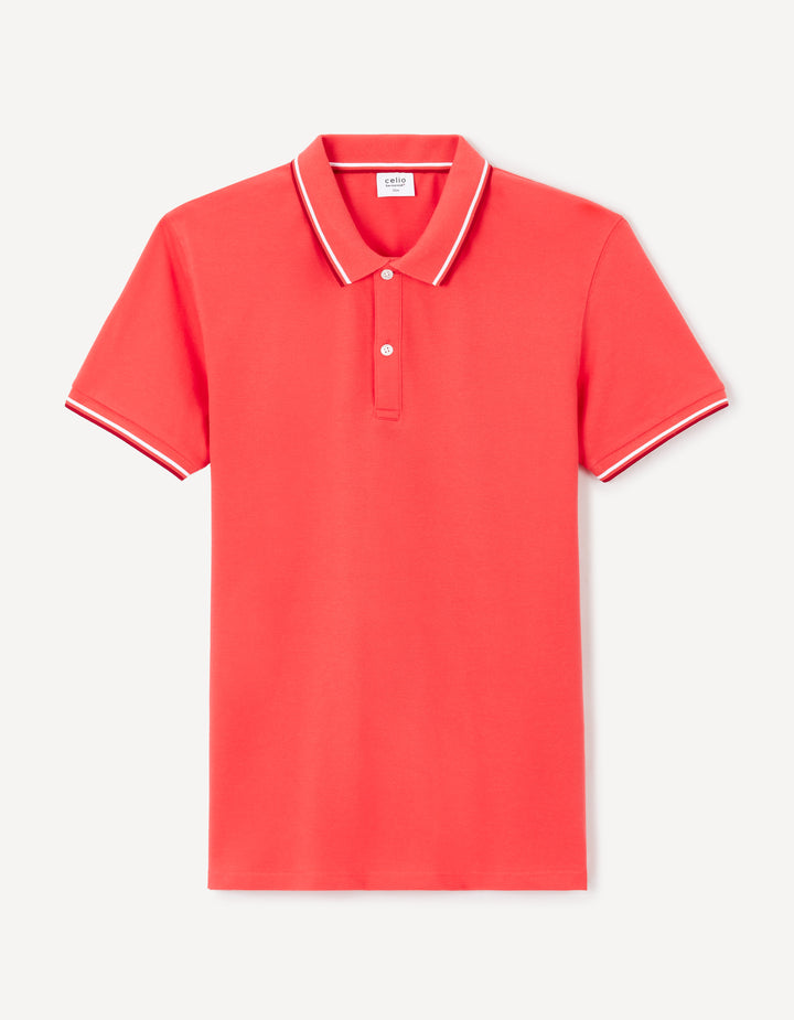 Men - Knitted - Polo Shirt - Short sleeves