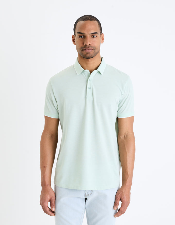 Cotton blend polo shirt