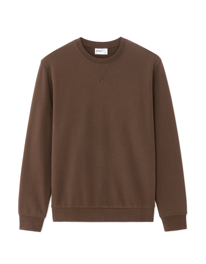 Regular round neck sweatshirt 100% cotton