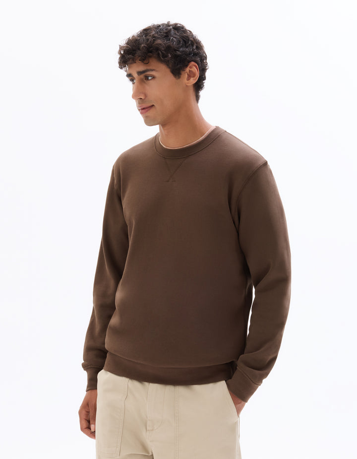 Regular round neck sweatshirt 100% cotton