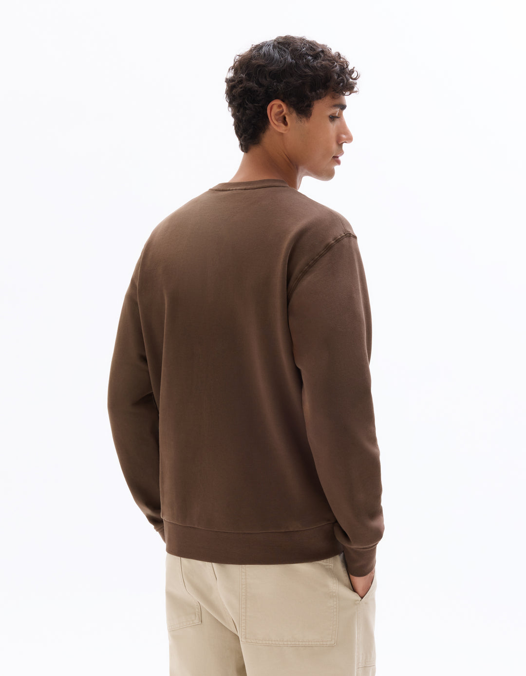 Regular round neck sweatshirt 100% cotton