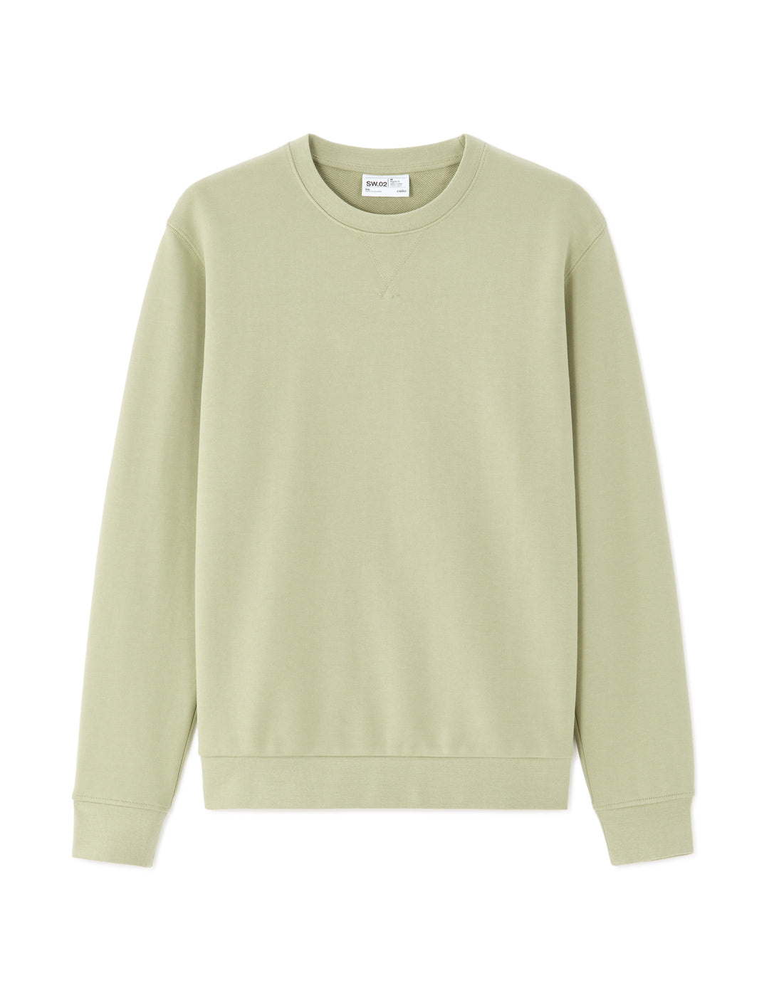 Regular round neck sweatshirt 100% cotton