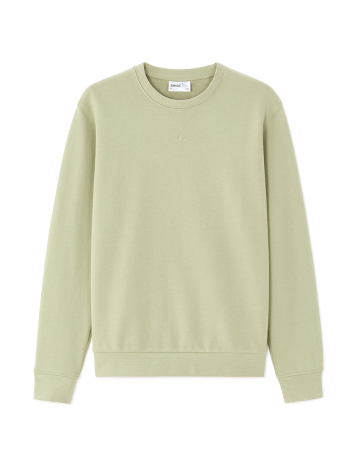 Regular round neck sweatshirt 100% cotton