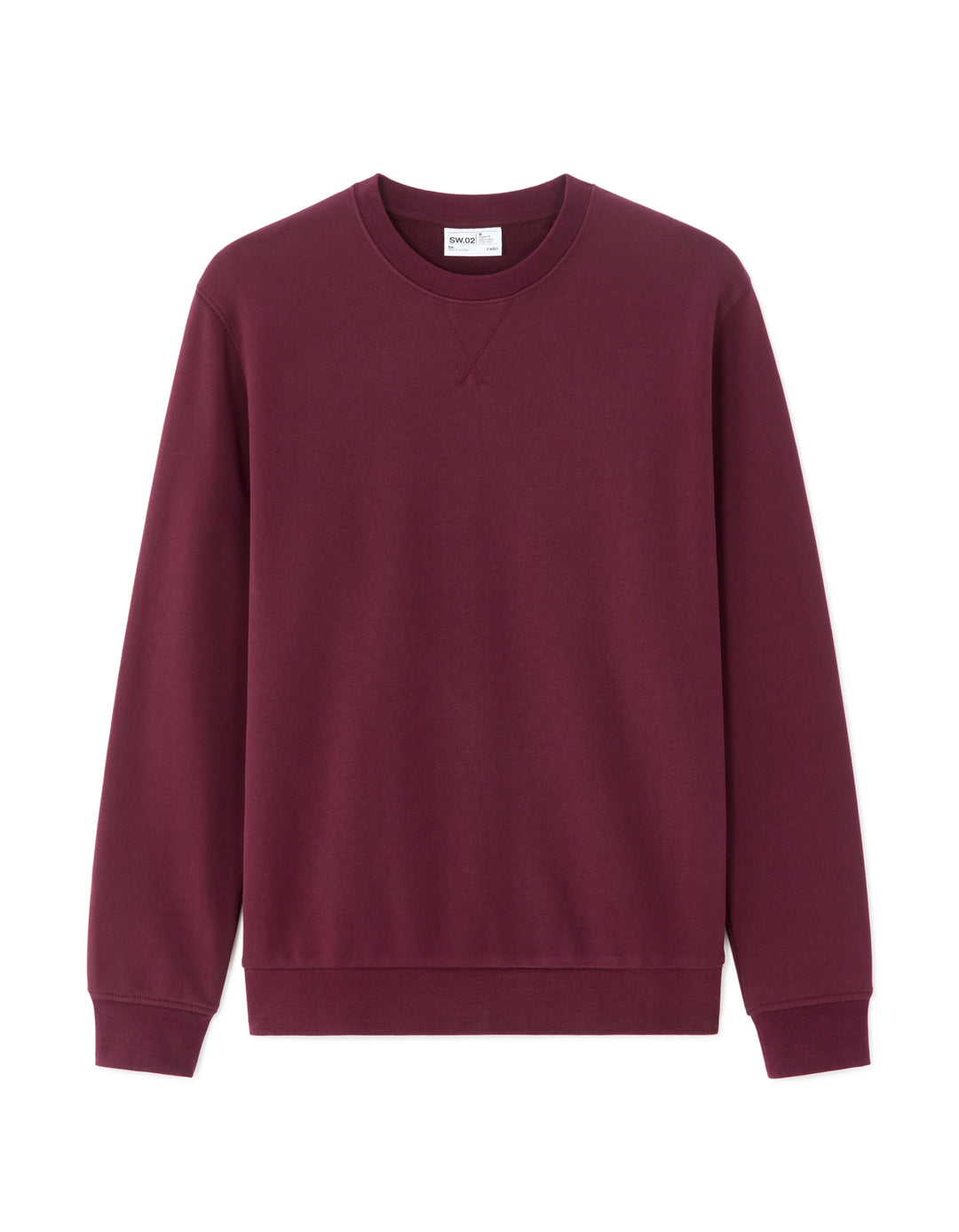 Regular round neck sweatshirt 100% cotton