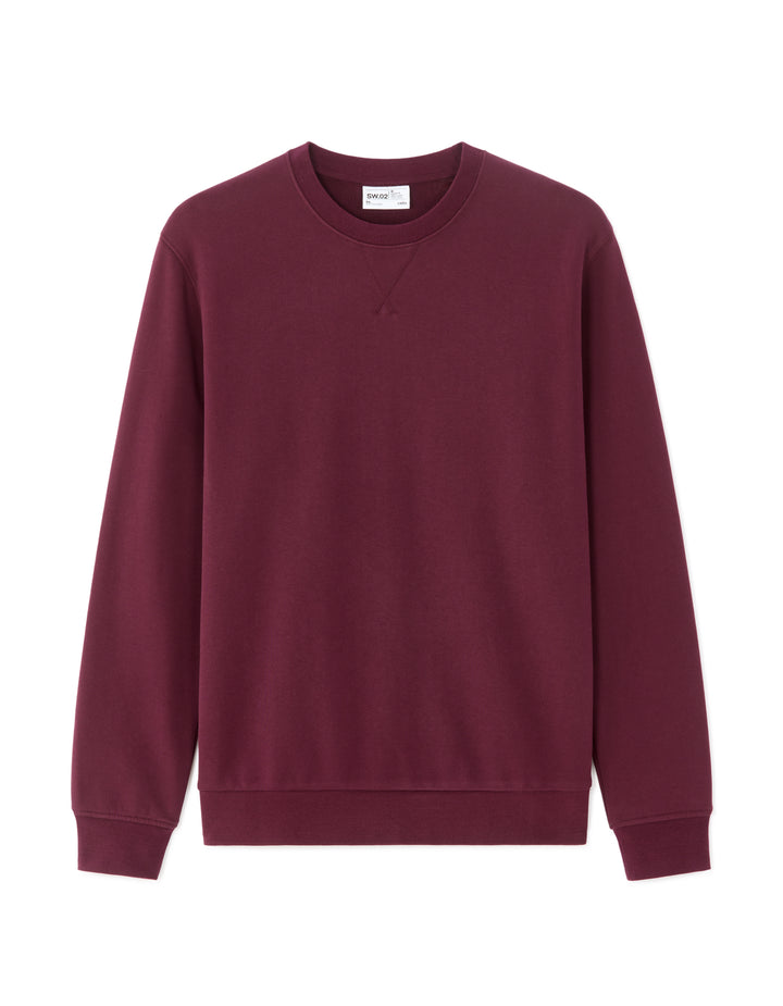 Regular round neck sweatshirt 100% cotton