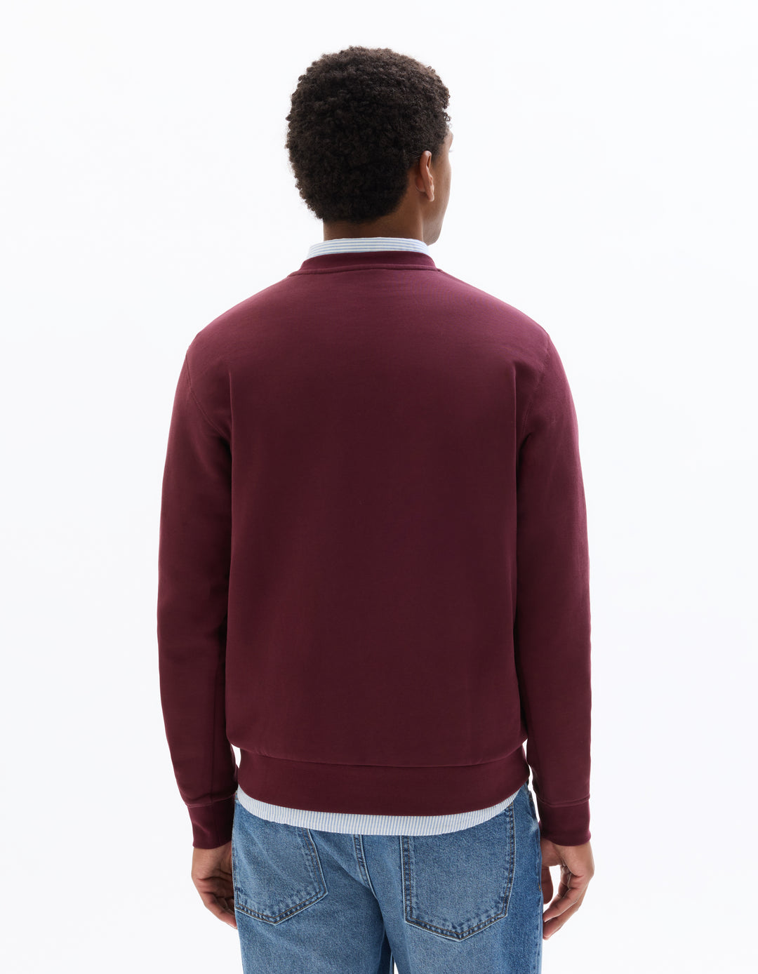 Regular round neck sweatshirt 100% cotton