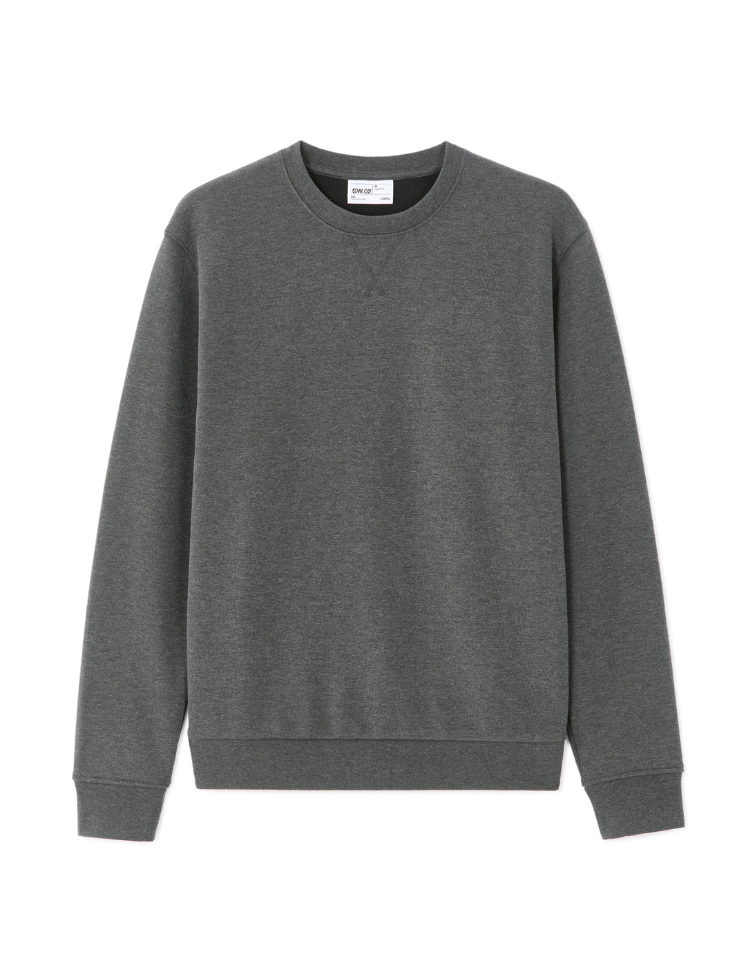 Regular round neck sweatshirt 100% cotton