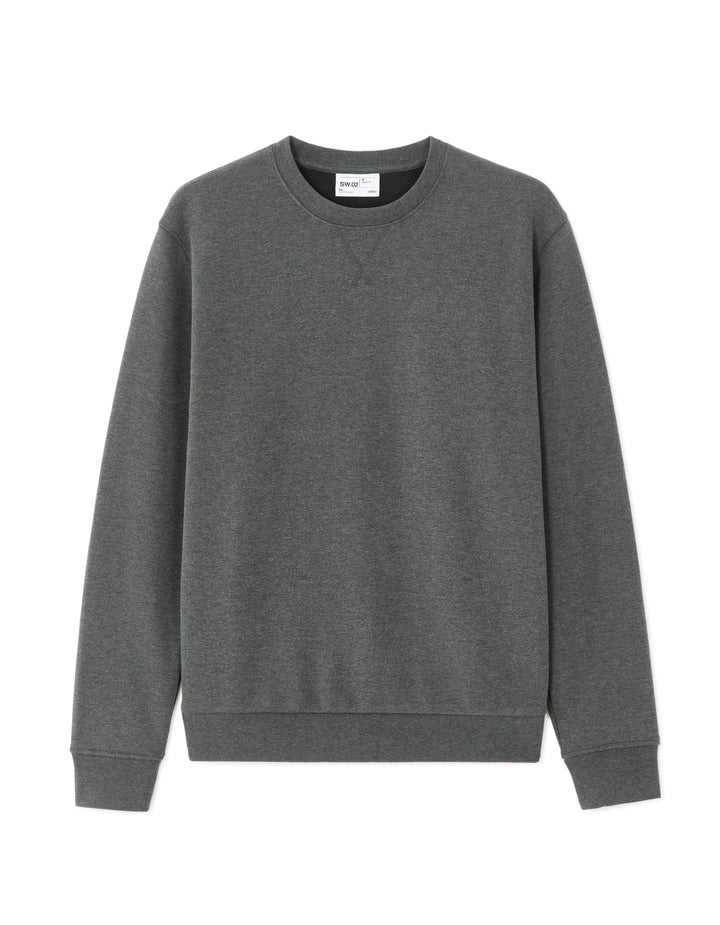 Regular round neck sweatshirt 100% cotton