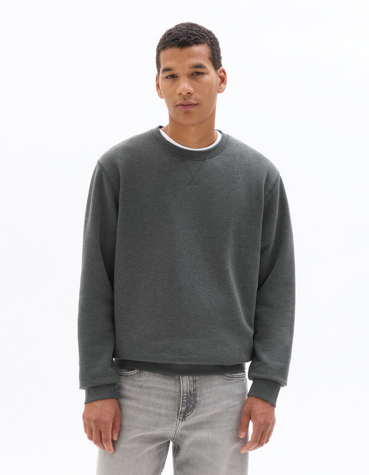Regular round neck sweatshirt 100% cotton