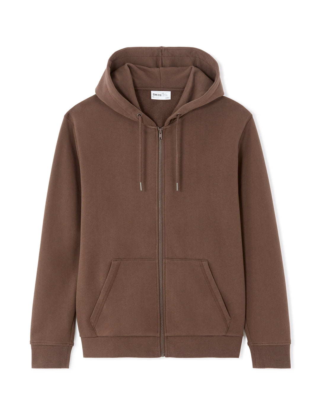 100% cotton zip-up hoodie