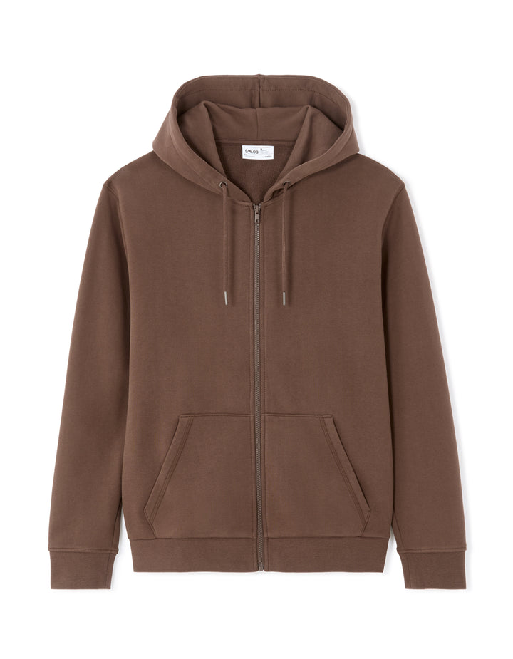 100% cotton zip-up hoodie