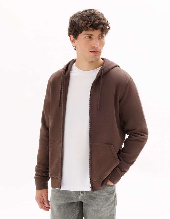 100% cotton zip-up hoodie