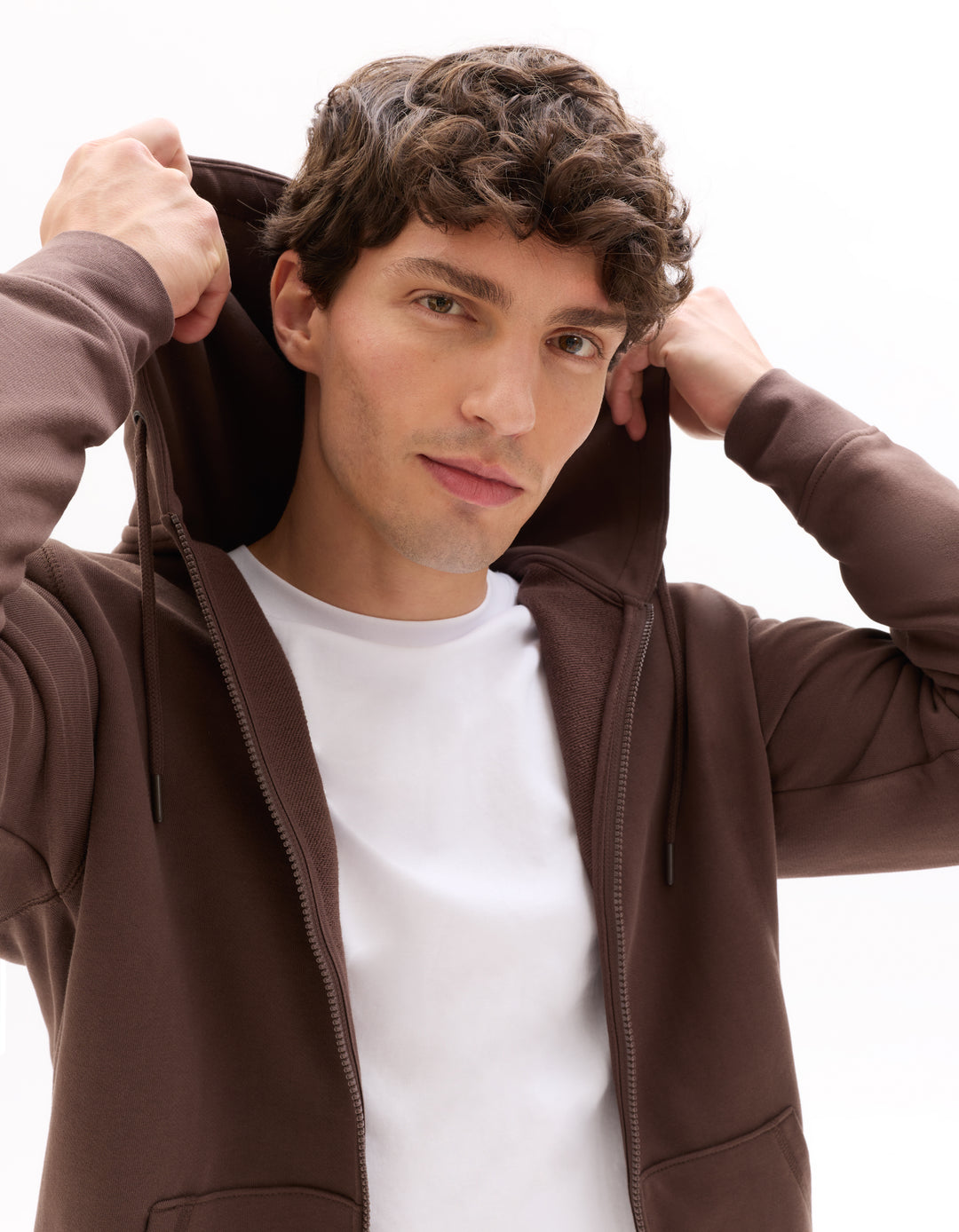 100% cotton zip-up hoodie