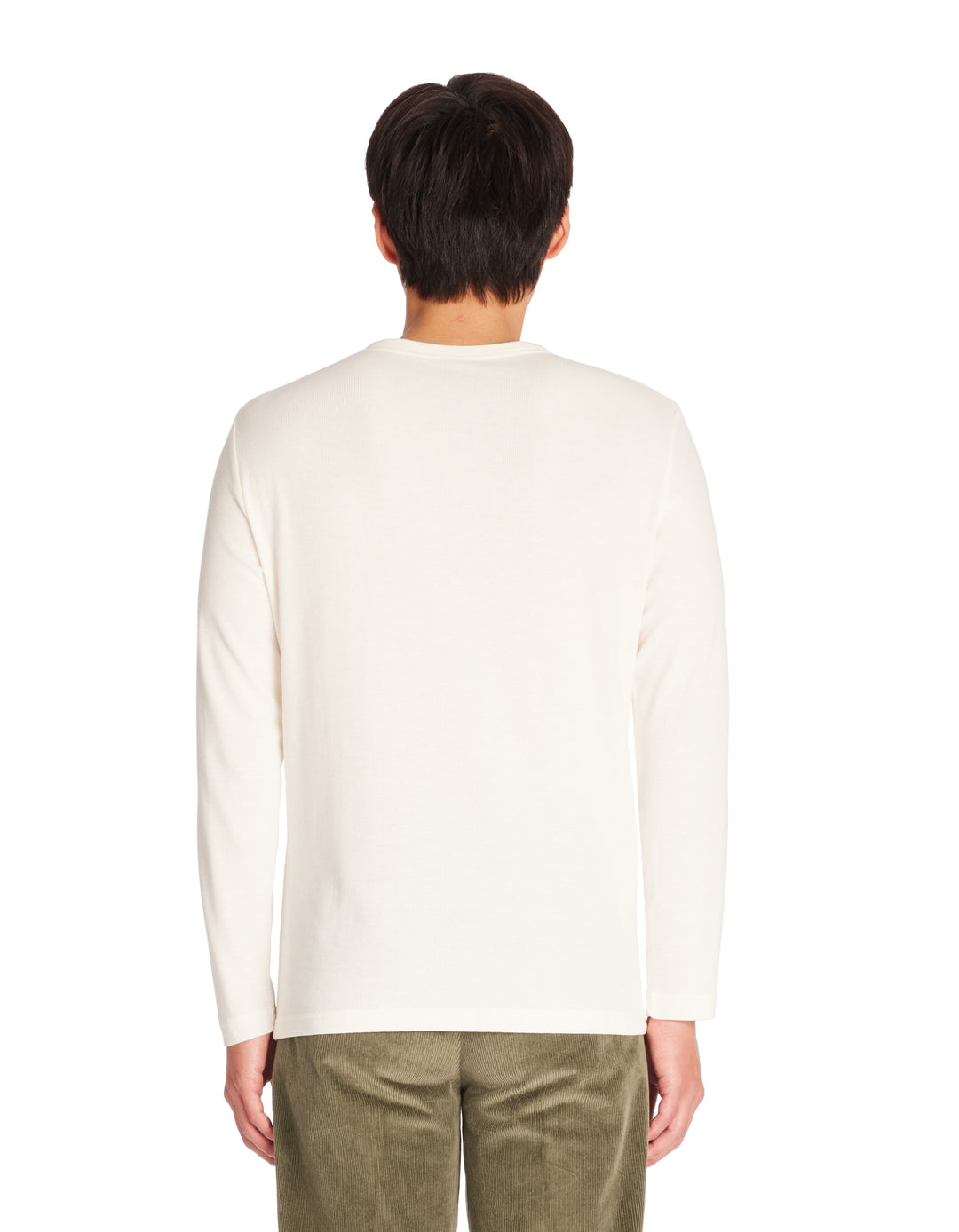 Men - Knitted - T-Shirt - Long sleeves - Henley collar