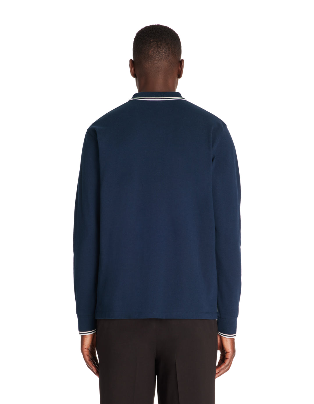 Men - Knitted - Polo Shirt - Long sleeves