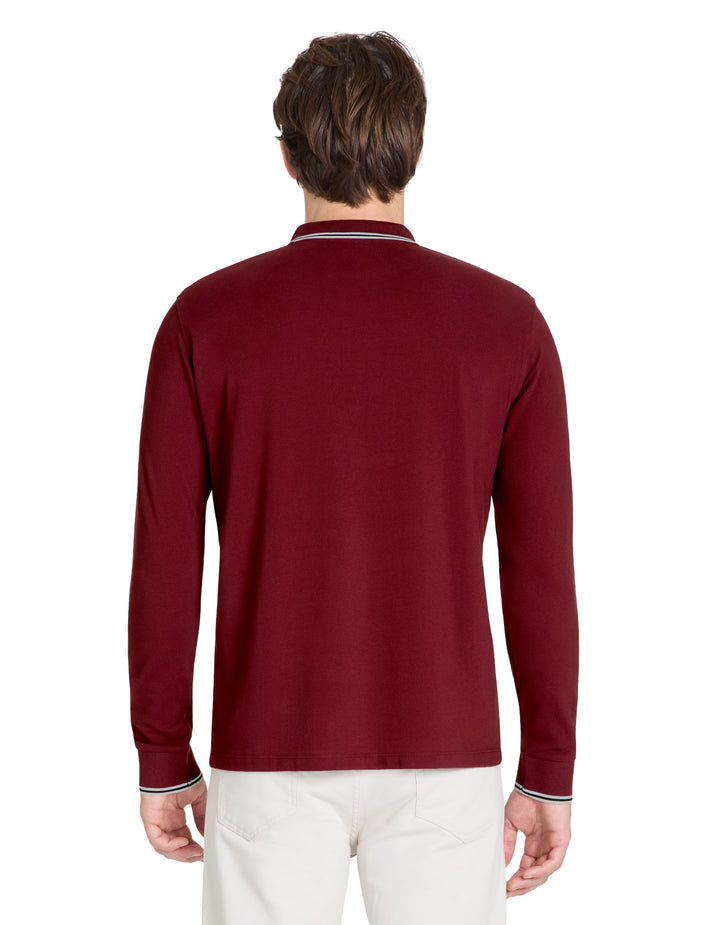 Men - Knitted - Polo Shirt - Long sleeves