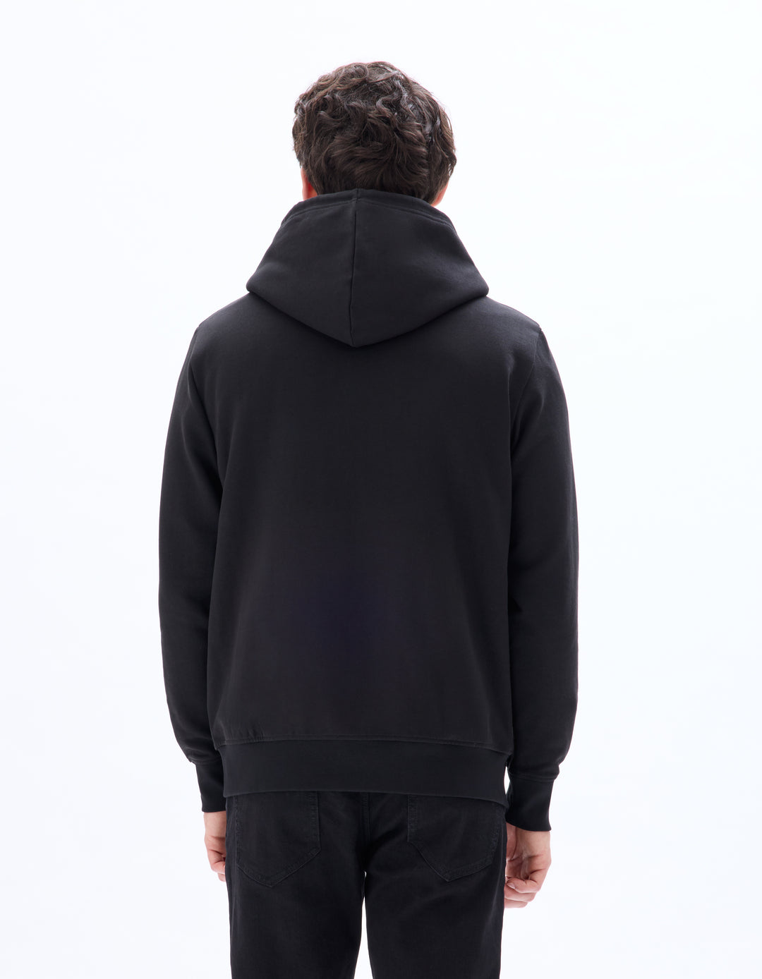cotton blend zip-up hoodie