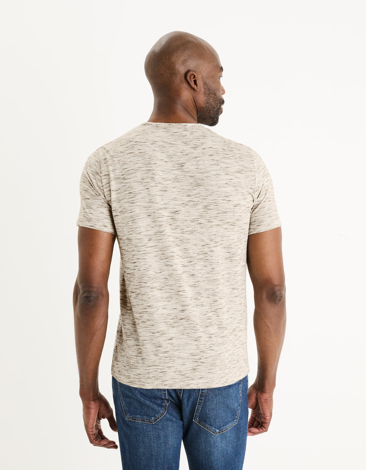Heathered T-shirt With straight cut and round neck