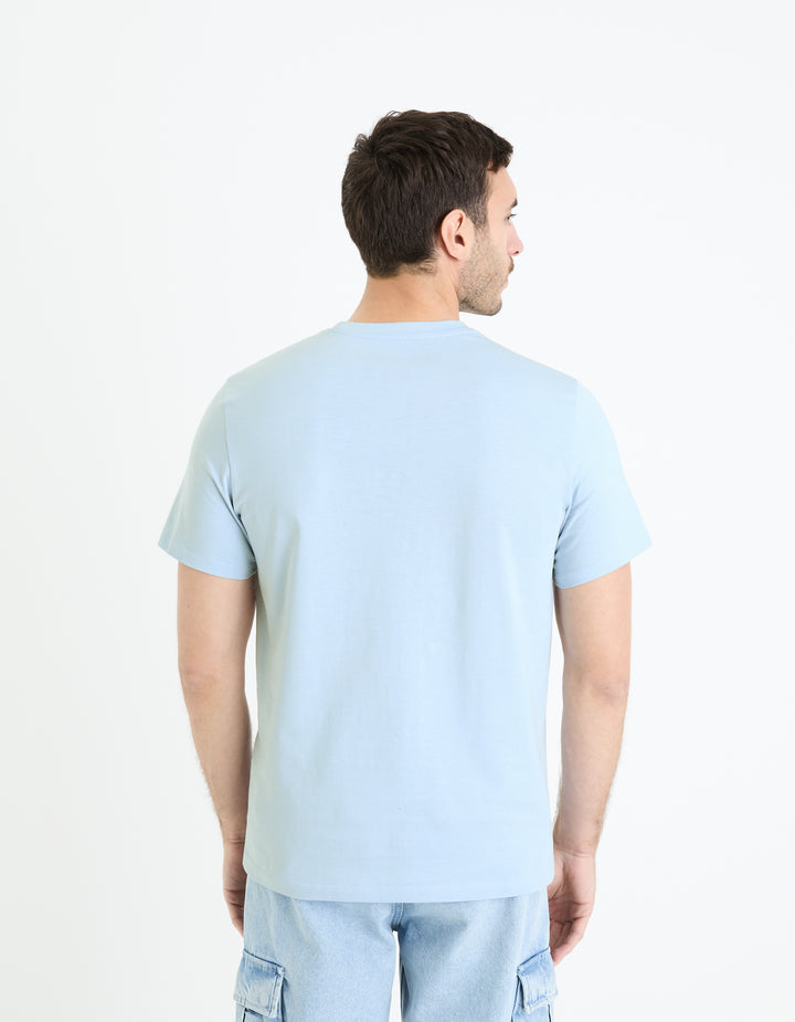 Straight round neck T-shirt 100% cotton