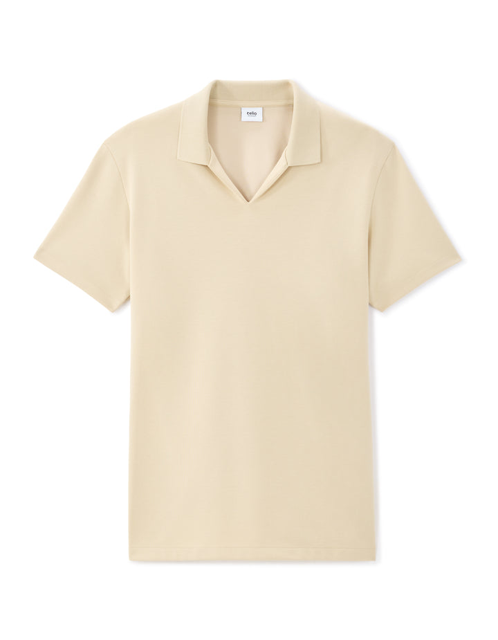 Men - Knitted - Polo Shirt - Short sleeves