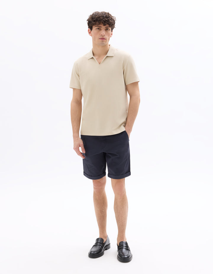 Men - Knitted - Polo Shirt - Short sleeves
