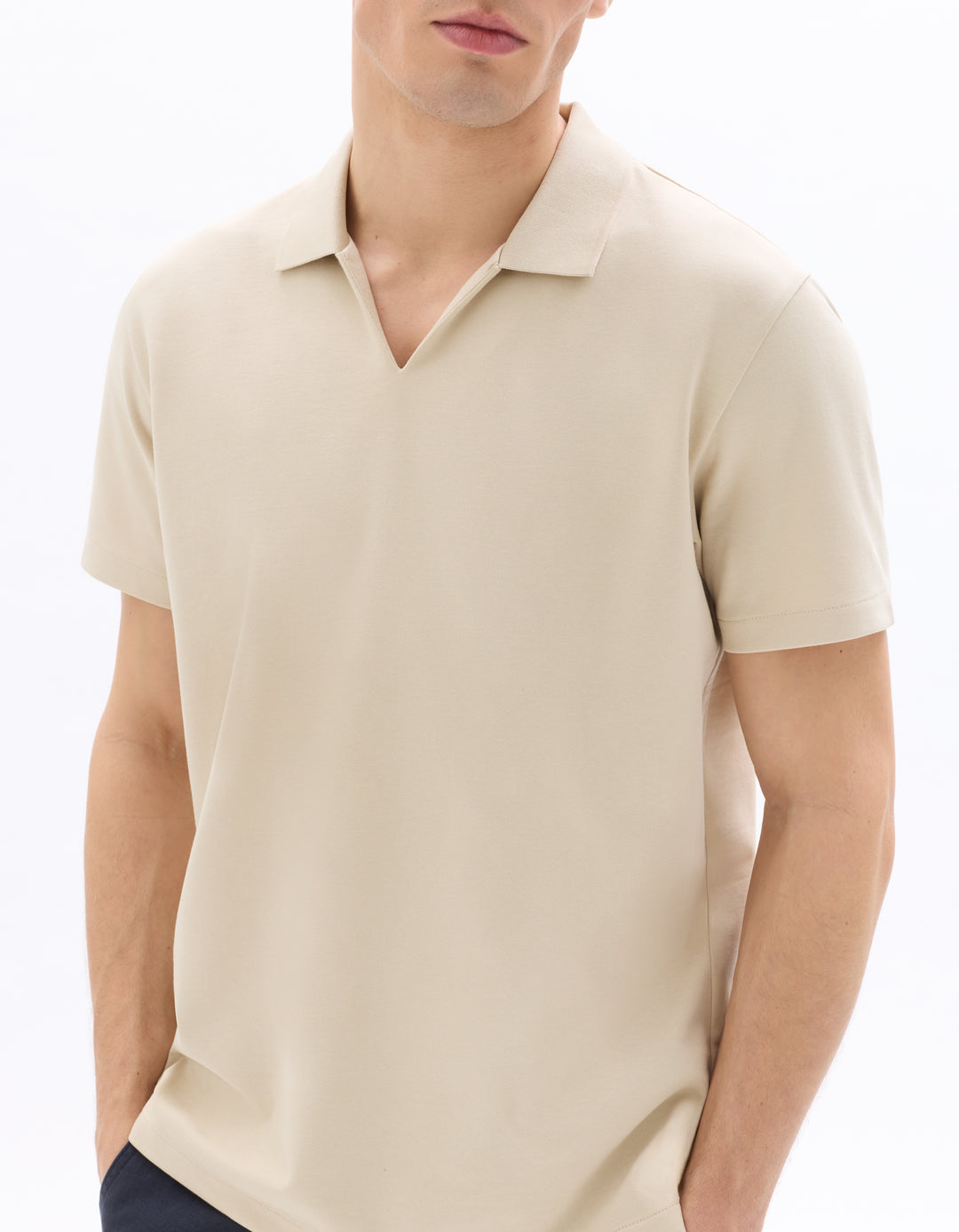 Men - Knitted - Polo Shirt - Short sleeves