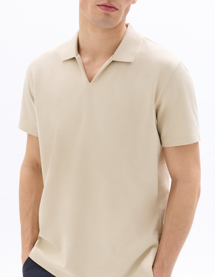 Men - Knitted - Polo Shirt - Short sleeves
