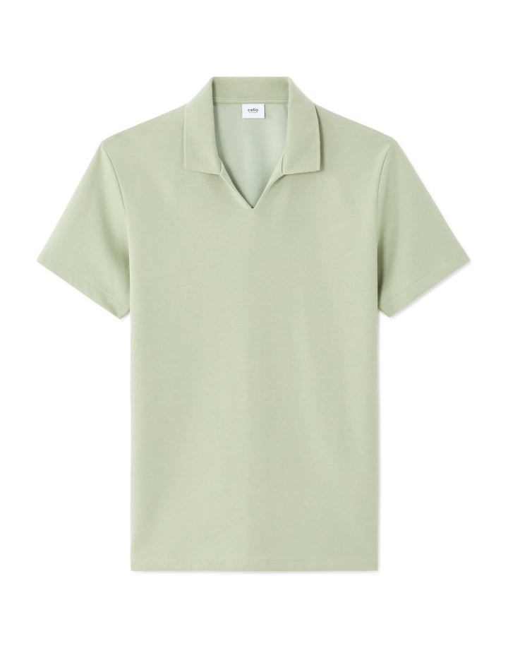 Men - Knitted - Polo Shirt - Short sleeves