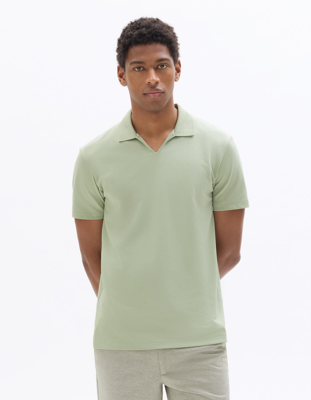 Men - Knitted - Polo Shirt - Short sleeves