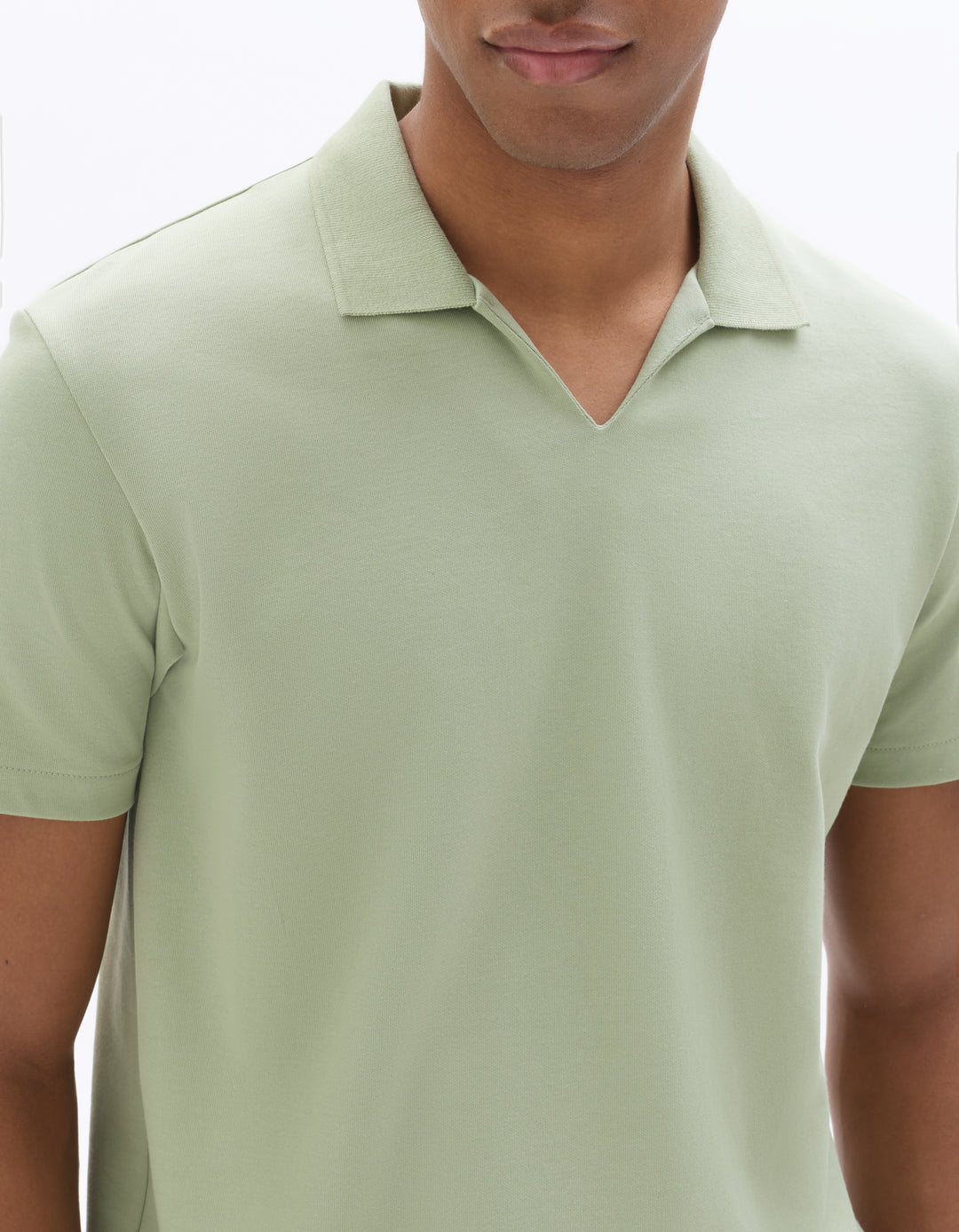 Men - Knitted - Polo Shirt - Short sleeves