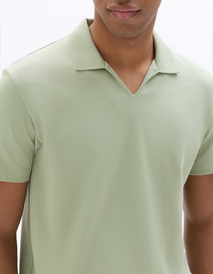 Men - Knitted - Polo Shirt - Short sleeves