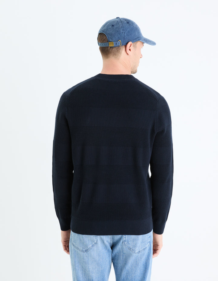 100% cotton round neck sweater