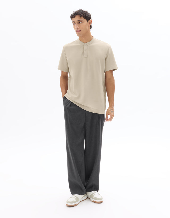 Men - Knitted - Polo Shirt - Short sleeves