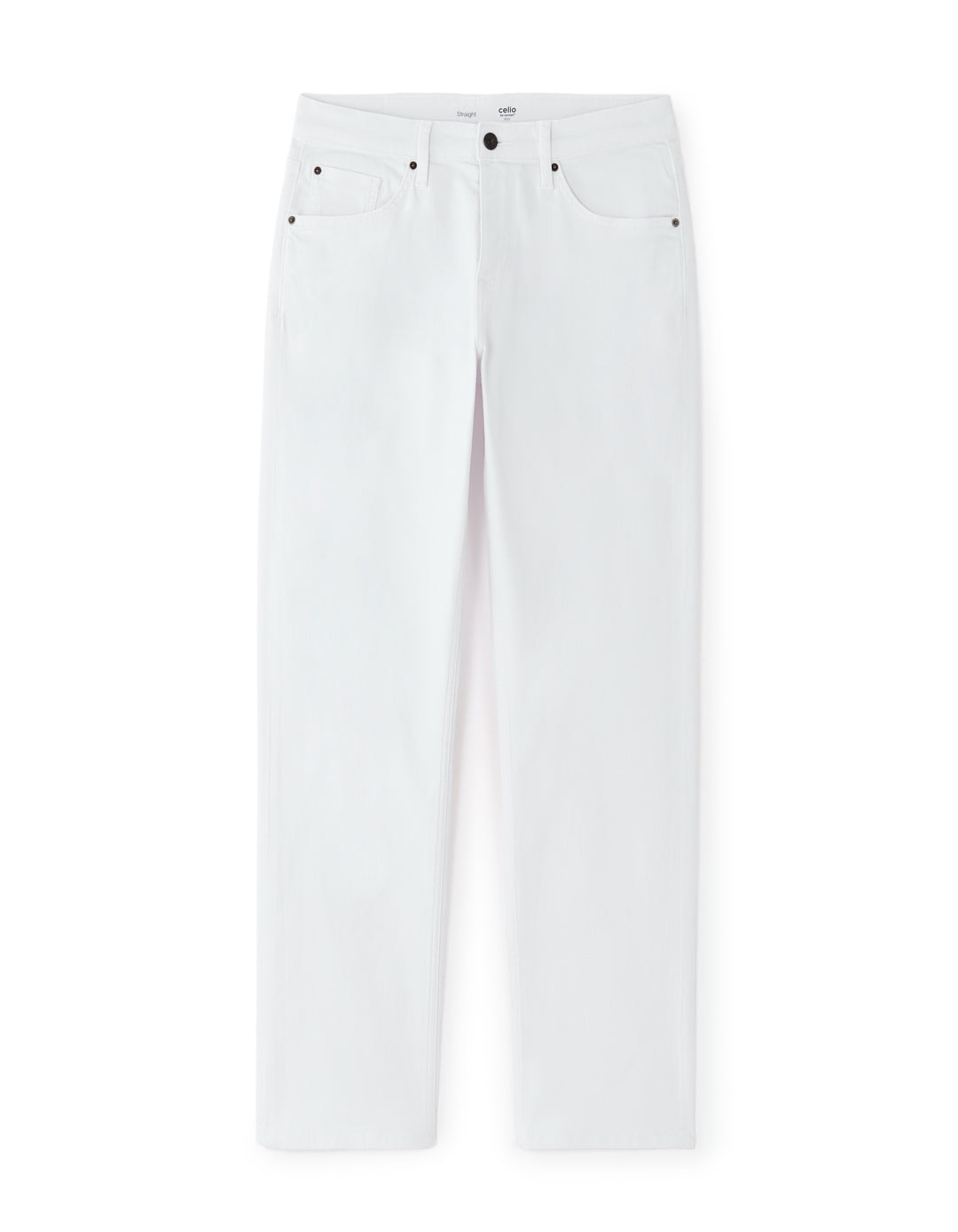 Straight stretch cotton jeans