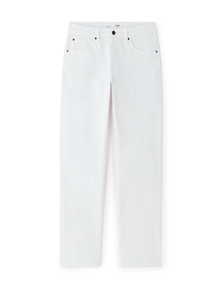 Straight stretch cotton jeans