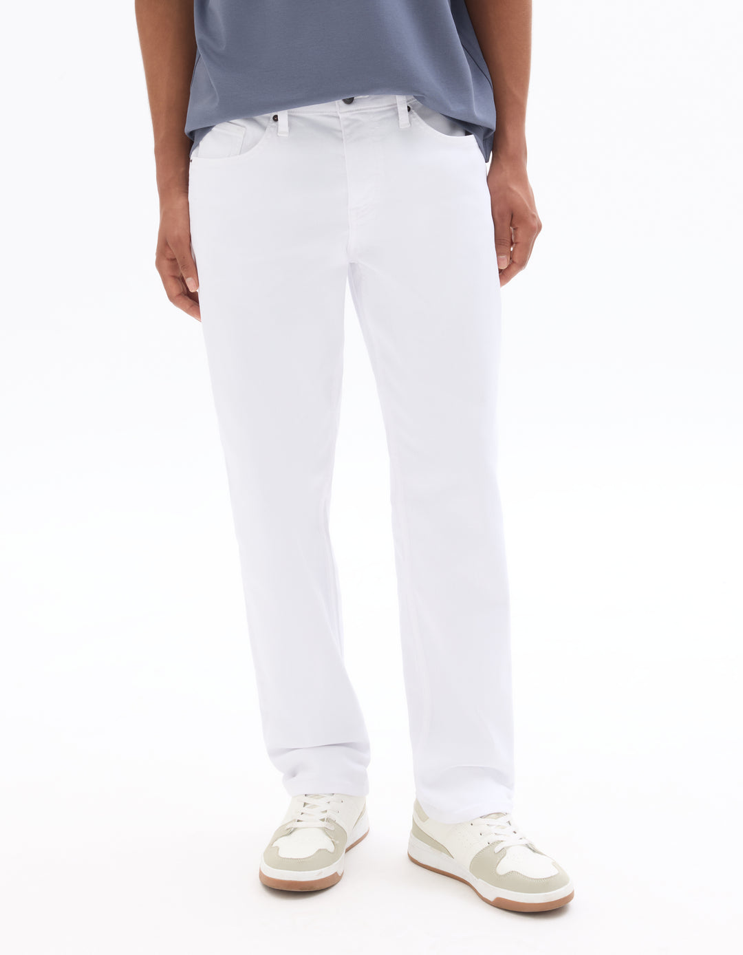 Straight stretch cotton jeans