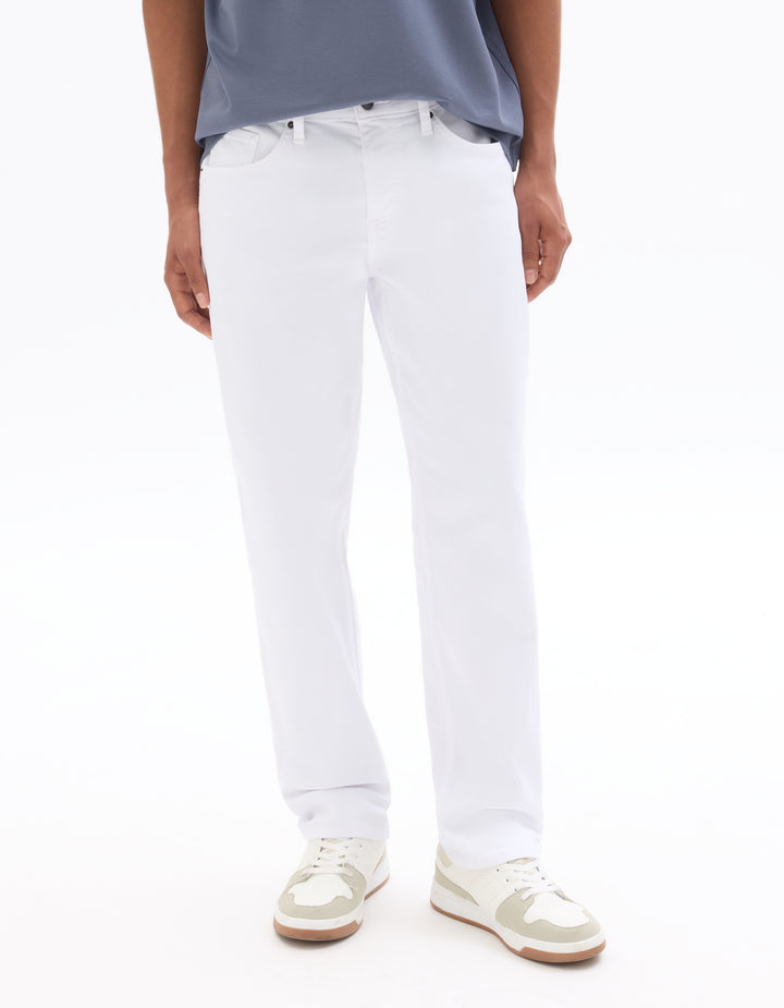Straight stretch cotton jeans