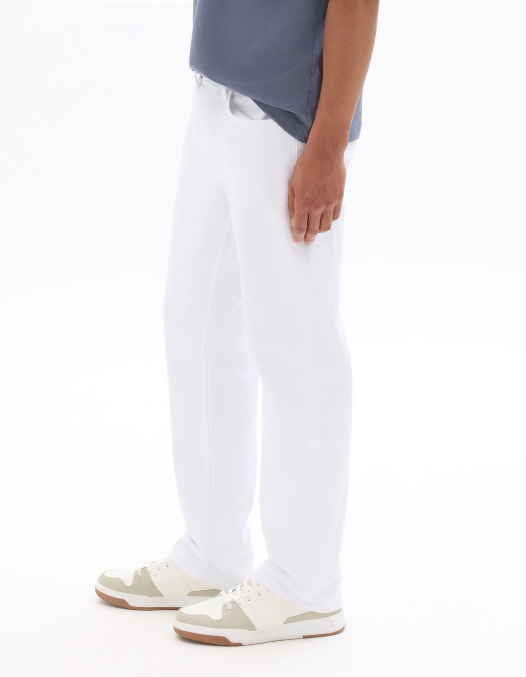 Straight stretch cotton jeans