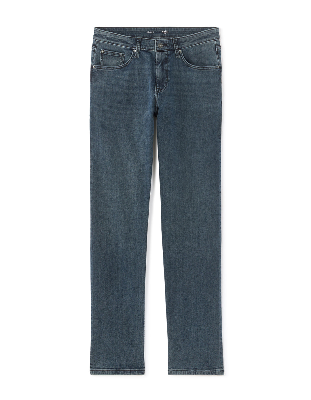 Straight stretch cotton jeans