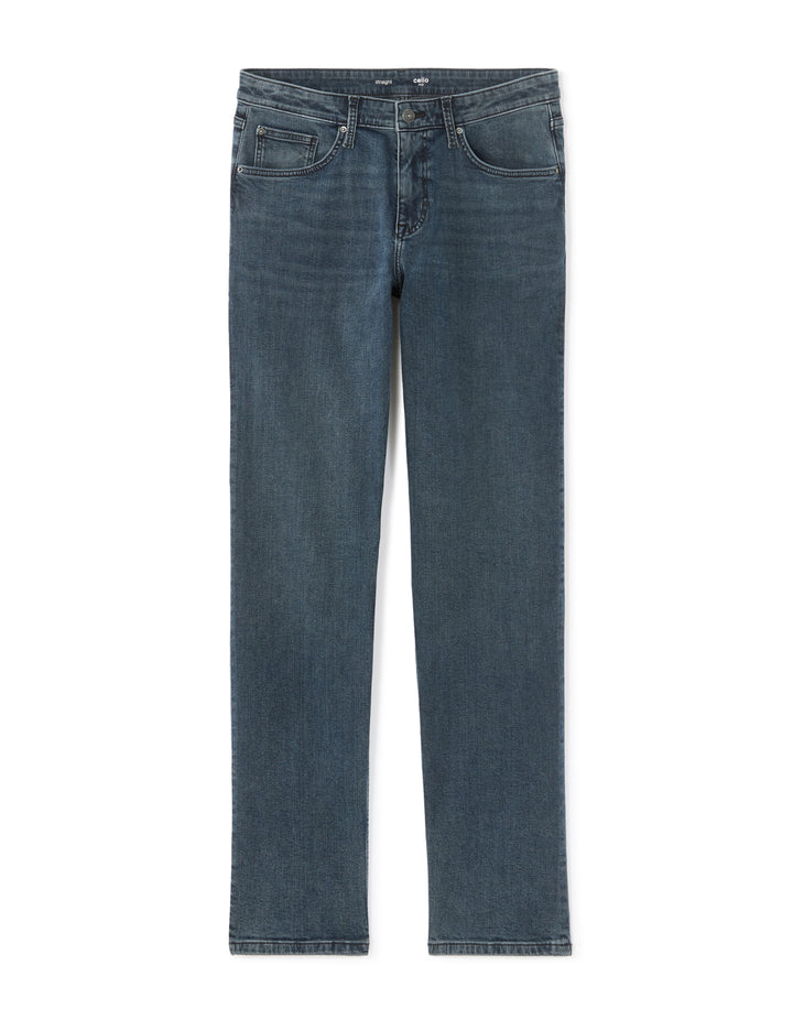 Straight stretch cotton jeans