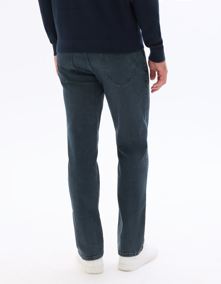 Straight stretch cotton jeans