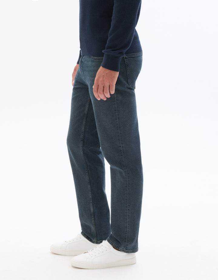 Straight stretch cotton jeans